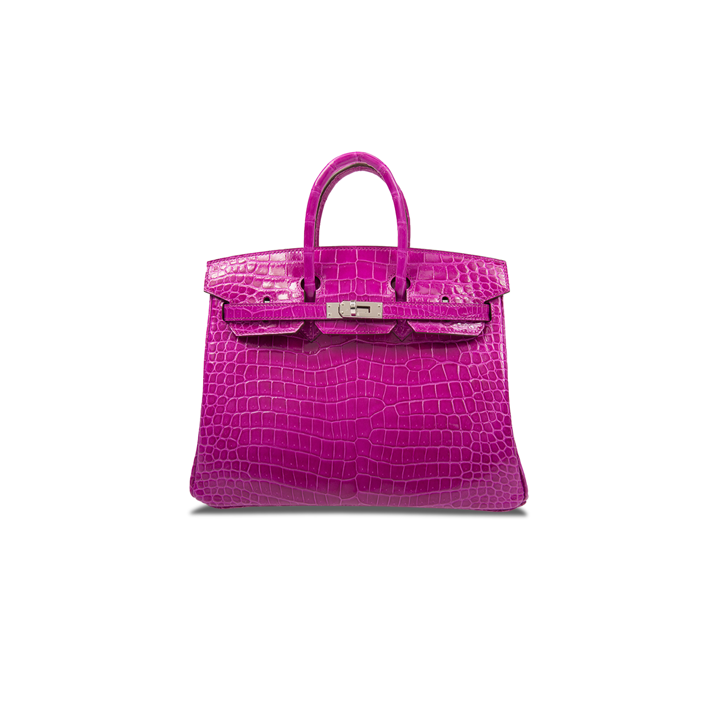 HERMÈS MASTER BIRKIN 30 CROCODILE LEATHER PURPLE GOLD BUCKLE H041354CK15 (30*22*15cm)